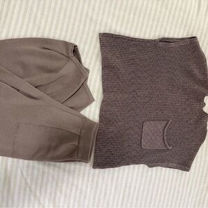 Free people purple Freya Knit Top and Pants Set